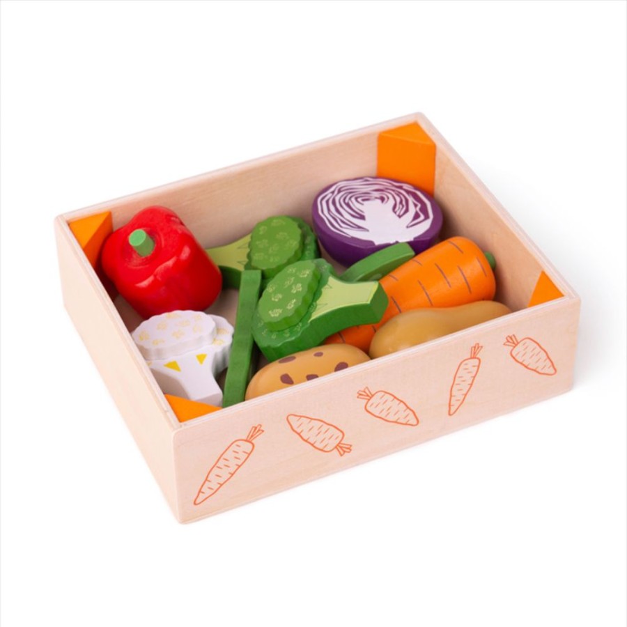 Wooden Toys Little Dreamers | Bigjigs Vegetable Crate