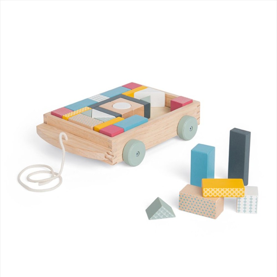 Wooden Toys Little Dreamers | Bigjigs Brick Cart - Fsc 100%