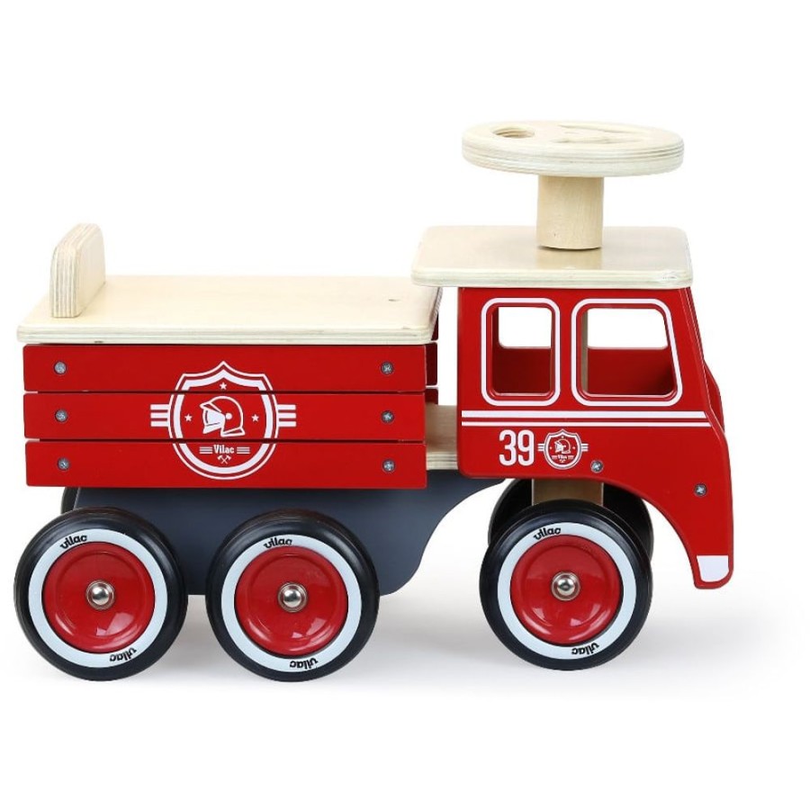 Wooden Toys Little Dreamers | Vilac Ride On Firetruck