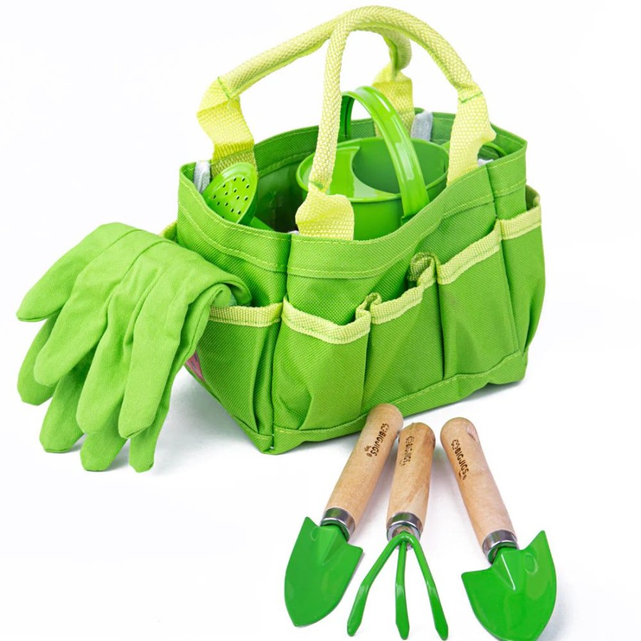 Outdoor Fun Little Dreamers | Bigjigs Garden Tool Bag With Accessories