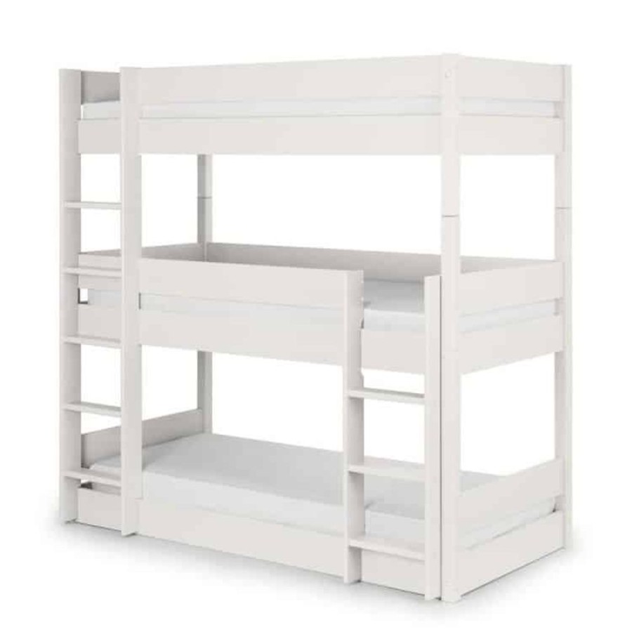 Kids Rooms Little Dreamers | Trio Bunk Bed Surf White