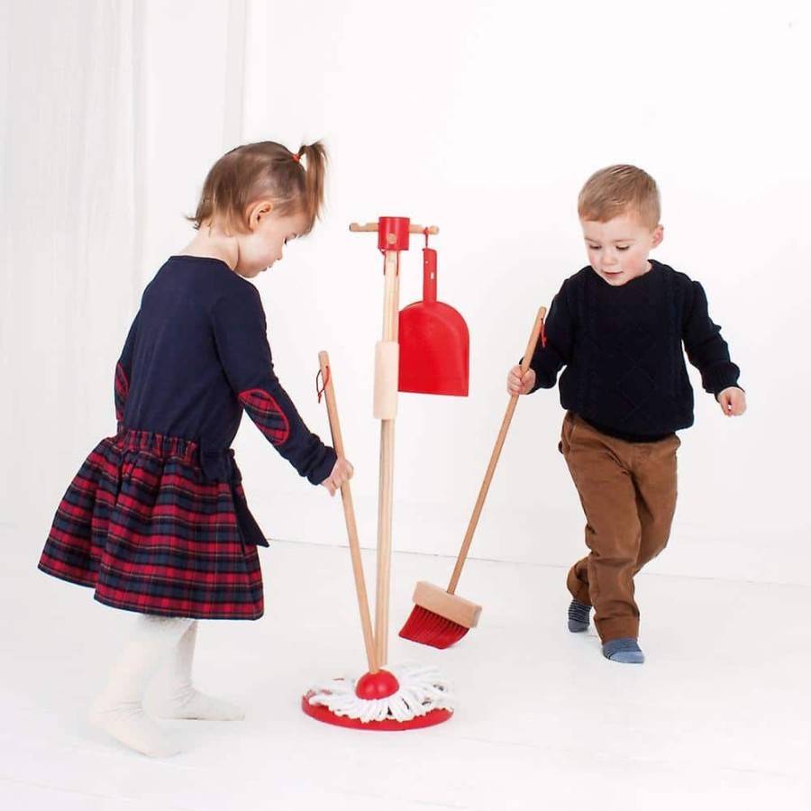 Wooden Toys Little Dreamers | Bigjigs Cleaning Set