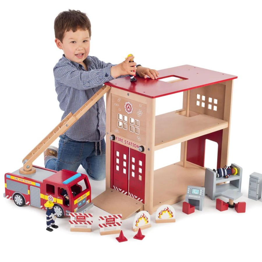 Wooden Toys Little Dreamers | Tidlo Fire Station