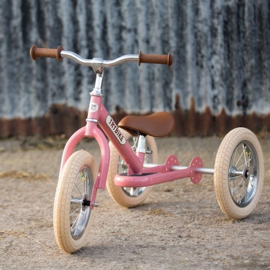 Outdoor Fun Little Dreamers | Trybike 2-In-1 Steel Vintage Pink