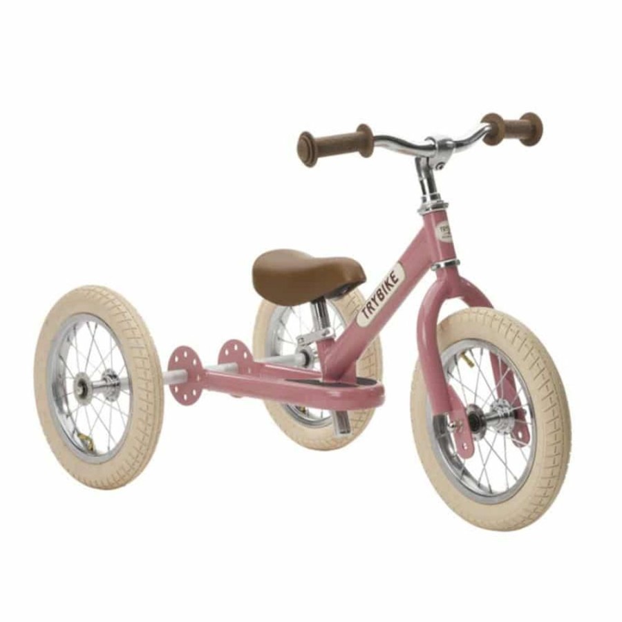 Outdoor Fun Little Dreamers | Trybike 2-In-1 Steel Vintage Pink