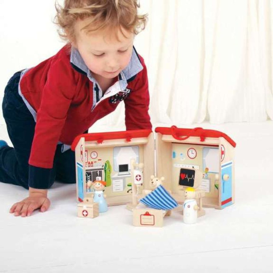 Wooden Toys Little Dreamers | Bigjigs Mini Hospital Playset