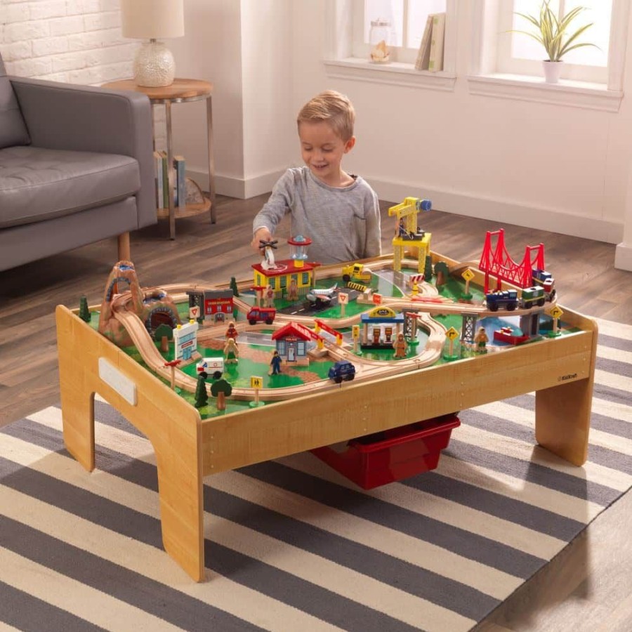 Wooden Toys Little Dreamers | Kidkraft Adventure Town Railway Train Set & Table