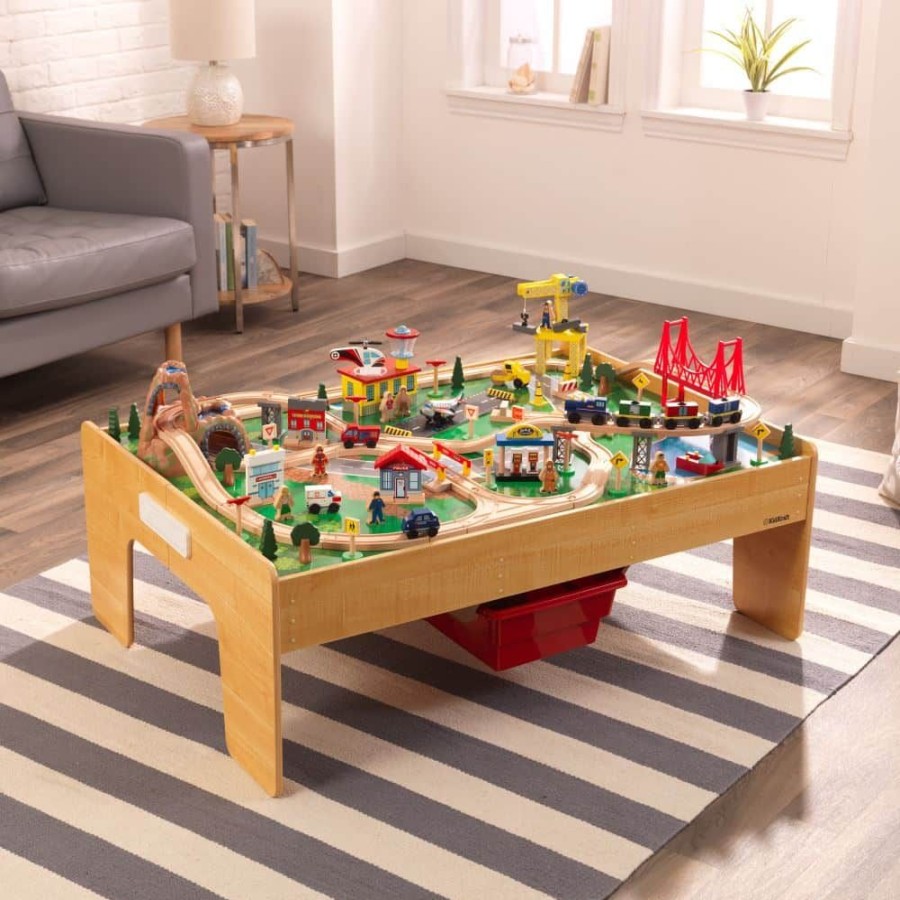 Wooden Toys Little Dreamers | Kidkraft Adventure Town Railway Train Set & Table