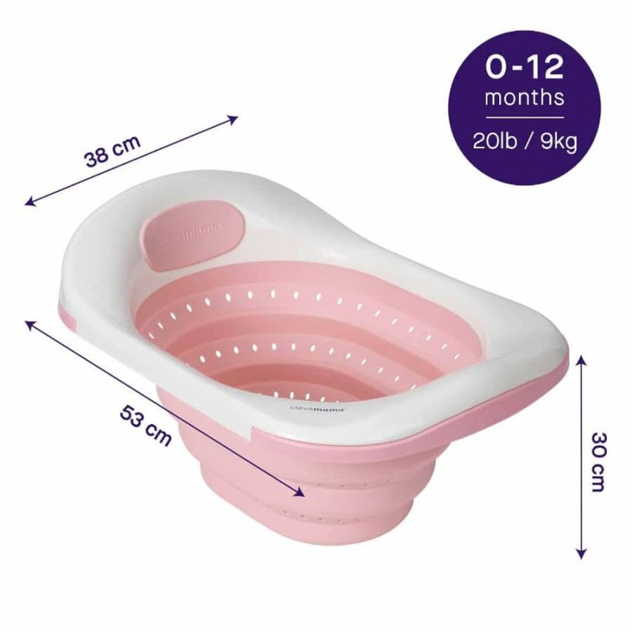 At Home Little Dreamers | Clevamama Clevabath Adjustable Sink Bath - Pink