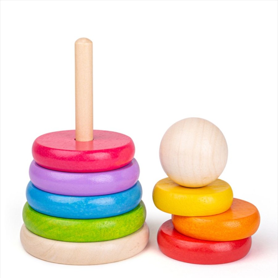 Wooden Toys Little Dreamers | Bigjigs First Rainbow Stacker