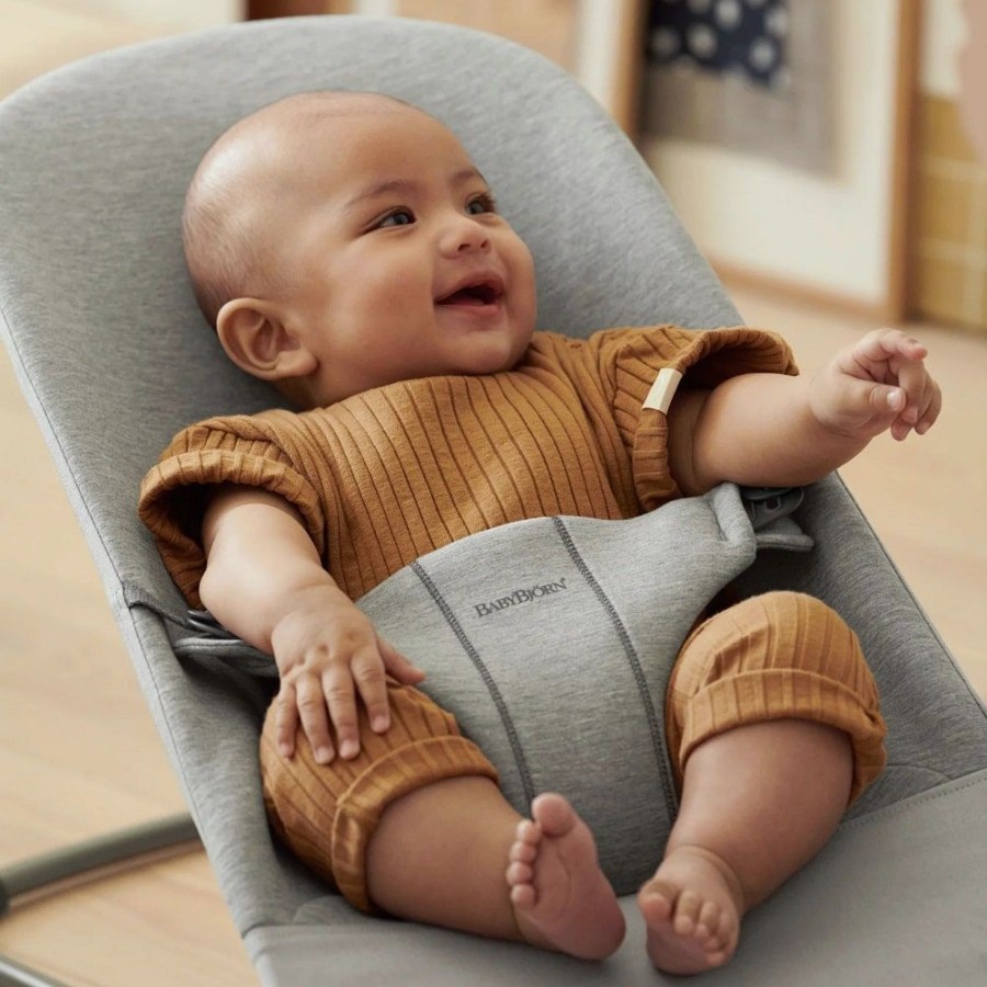 At Home Little Dreamers | Babybjorn Bouncer Bliss 3D Jersey - Light Grey