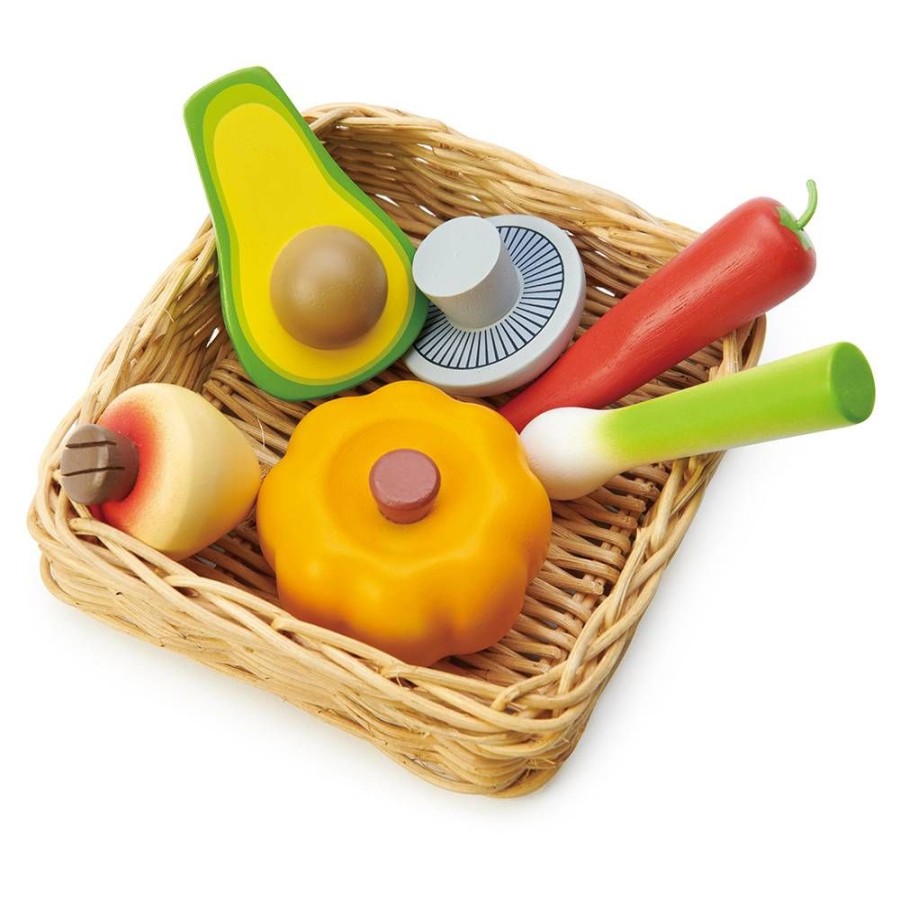 Wooden Toys Little Dreamers | Tenderleaf Toys Vegetable Basket