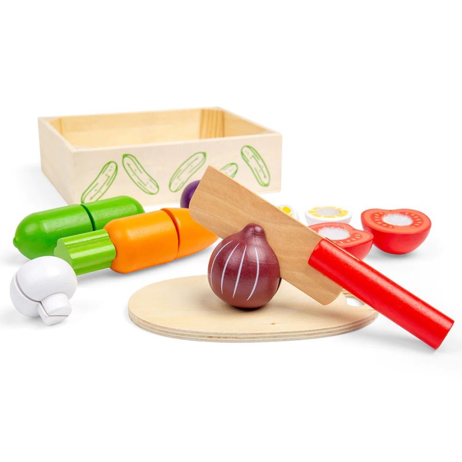 Wooden Toys Little Dreamers | Bigjigs Cutting Vegetables Crate