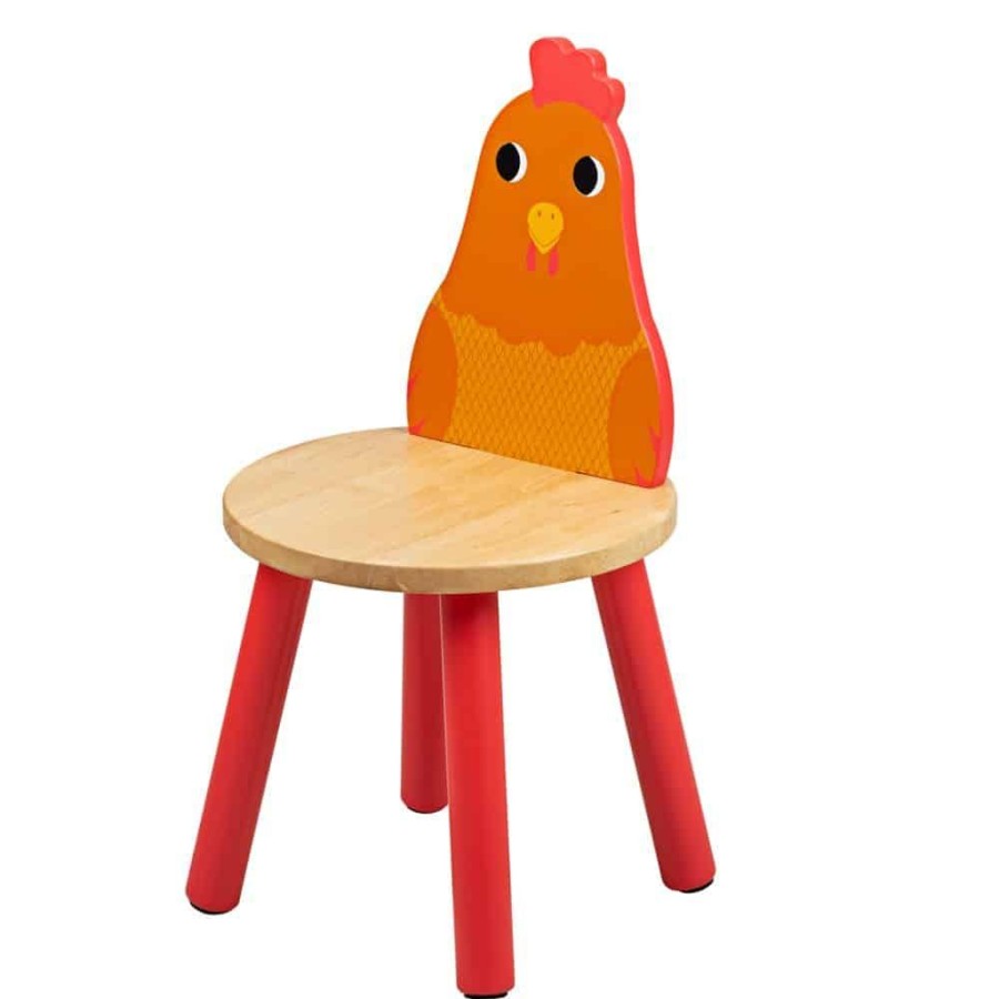 Accessories Little Dreamers | Tidlo Farm Animal Chair - Chicken