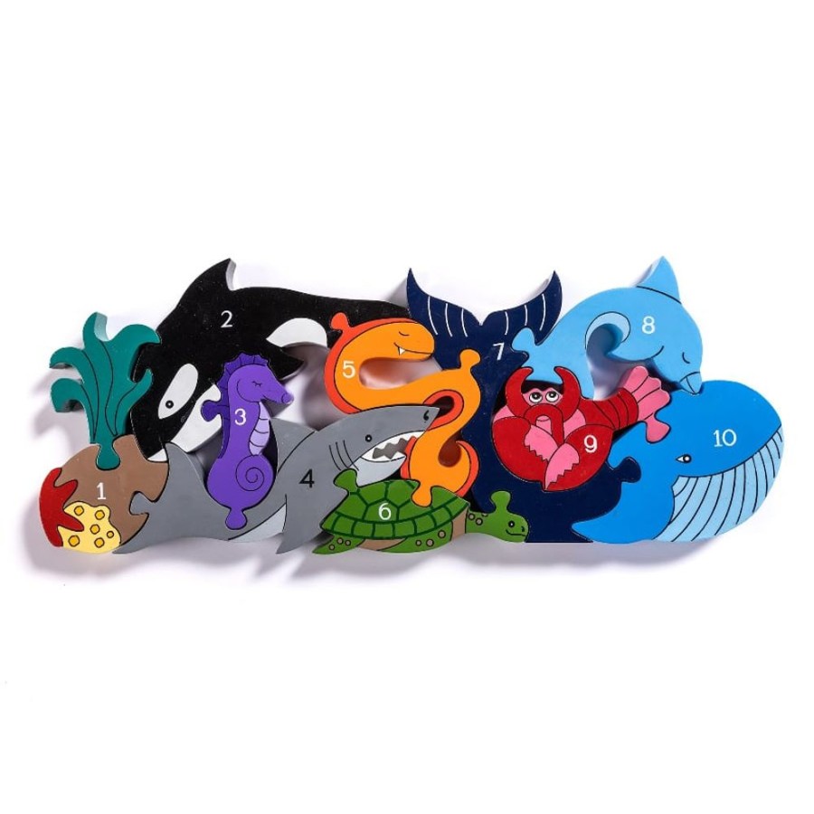 Wooden Toys Little Dreamers | Alphabet Jigsaw Numbers Ocean