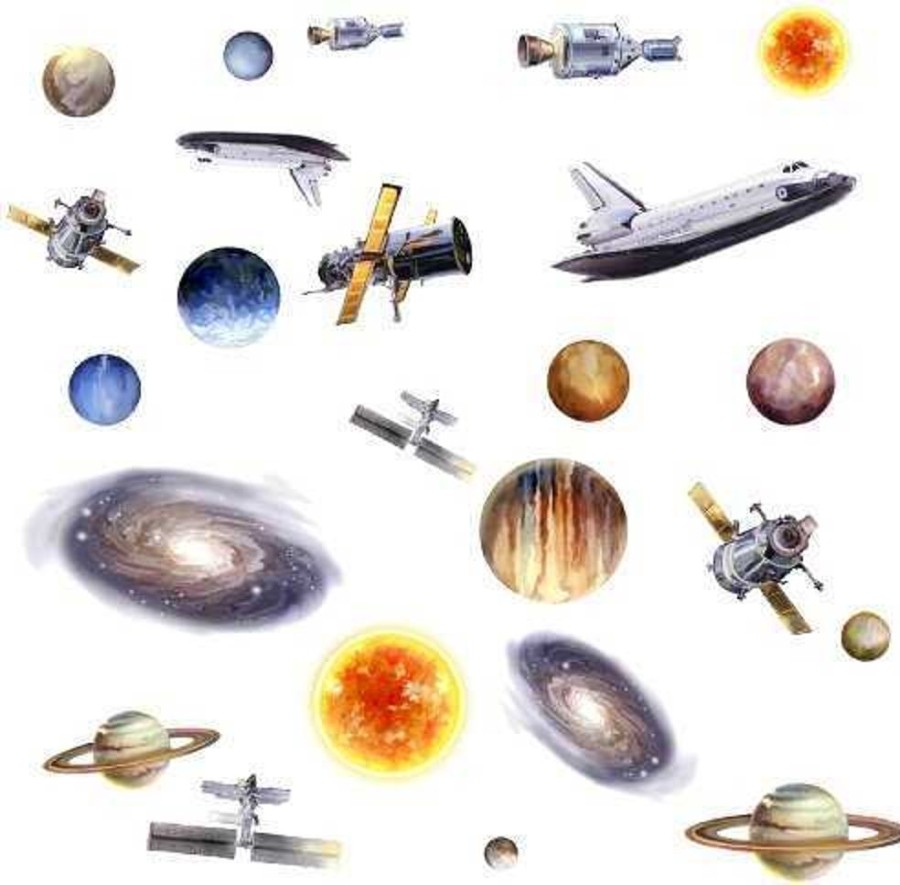 Accessories Little Dreamers | Roommates Space Travel Wall Decals