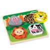 Wooden Toys Little Dreamers | Tidlo Touch And Feel Safari Puzzle