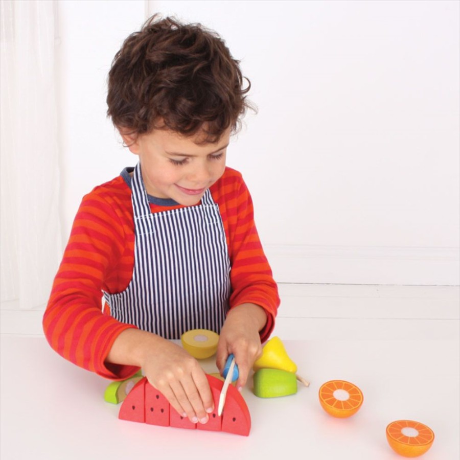 Wooden Toys Little Dreamers | Bigjigs Cutting Fruit Chef Set