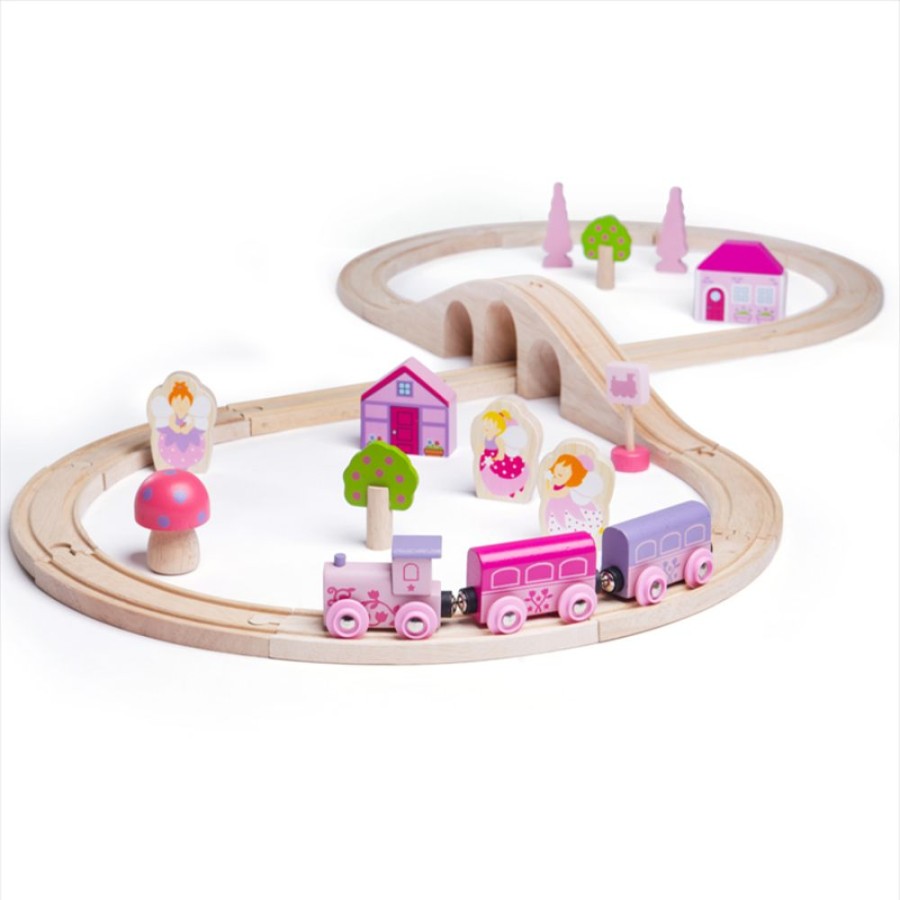 Wooden Toys Little Dreamers | Bigjigs Fairy Figure Of Eight Train Set