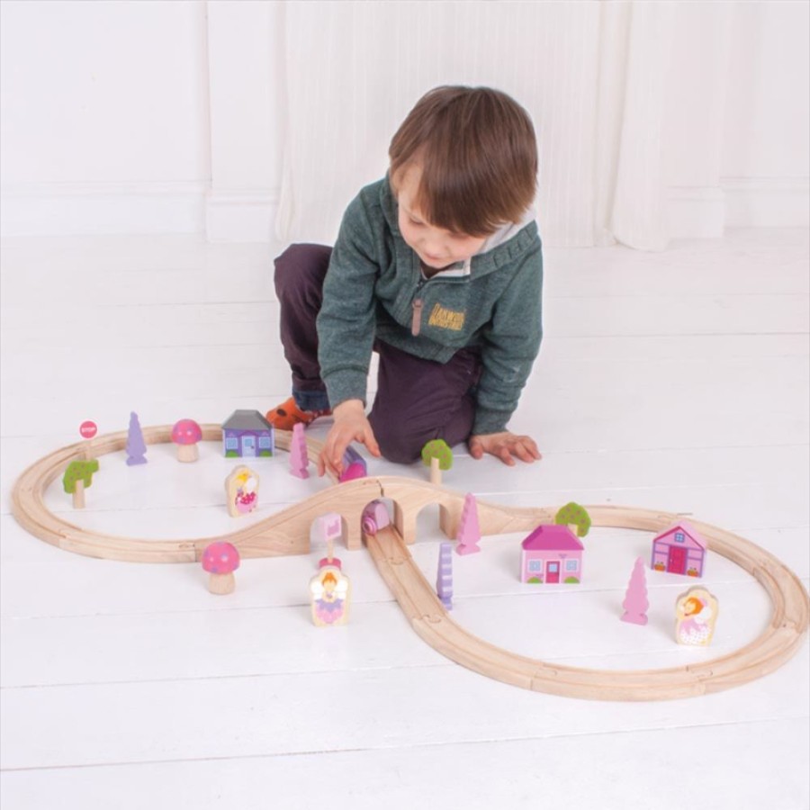 Wooden Toys Little Dreamers | Bigjigs Fairy Figure Of Eight Train Set