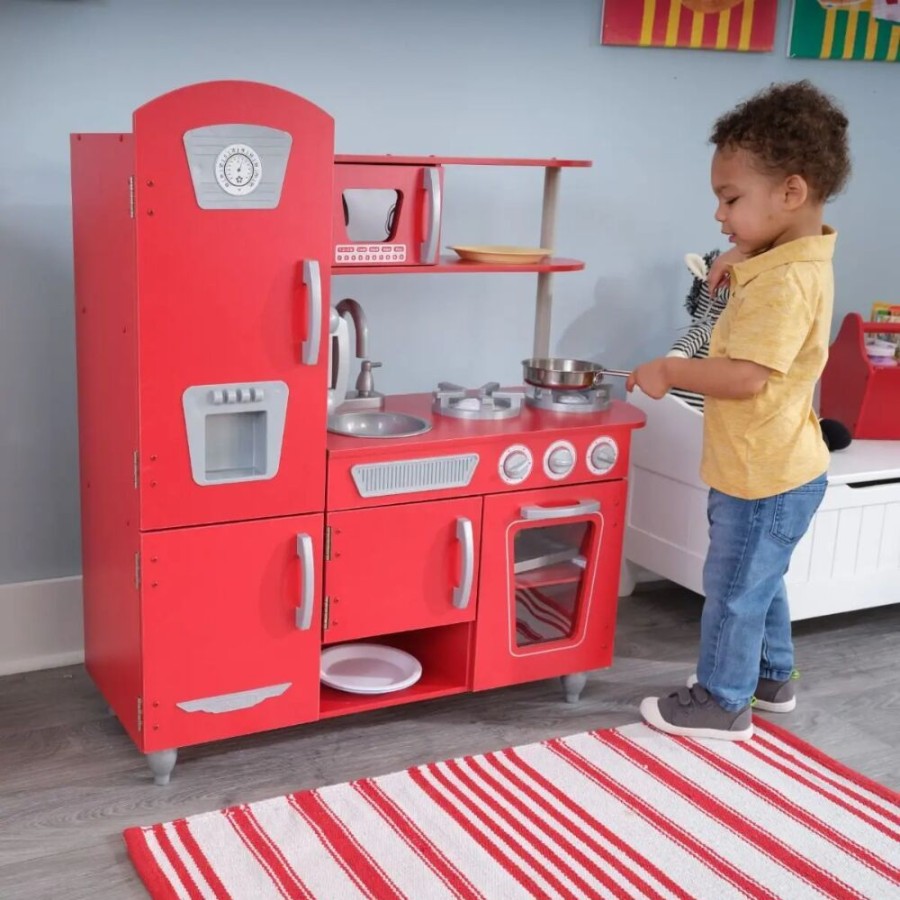 Wooden Toys Little Dreamers | Kidkraft Red Vintage Kitchen