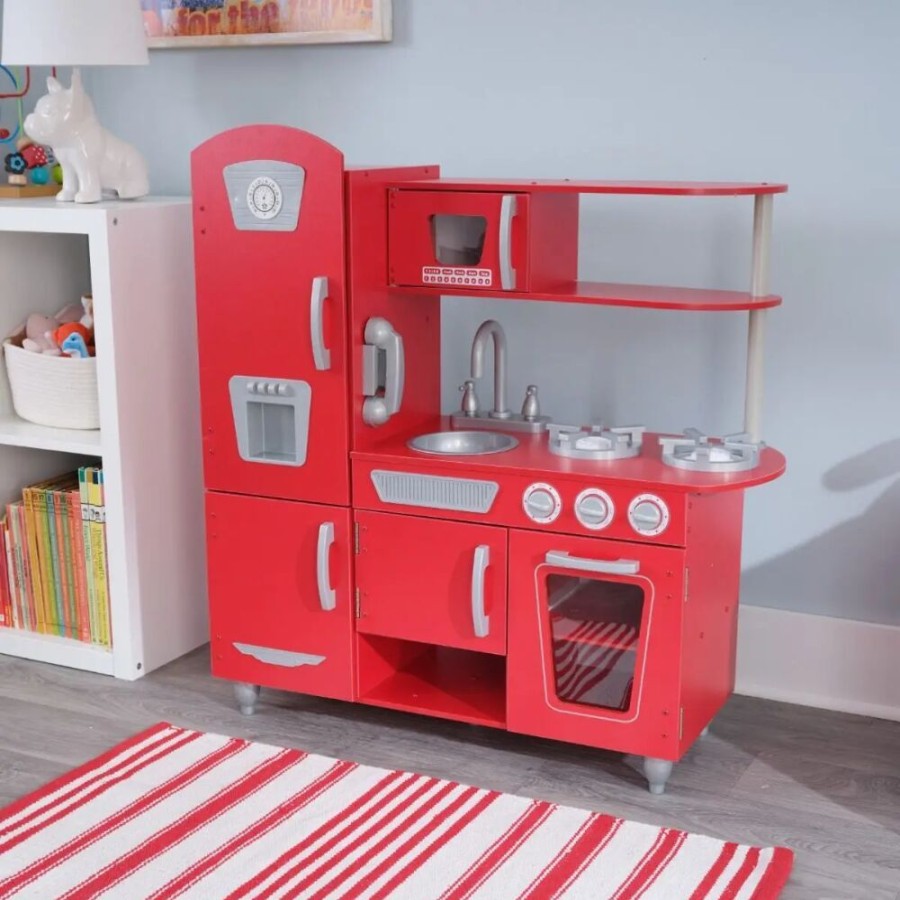 Wooden Toys Little Dreamers | Kidkraft Red Vintage Kitchen