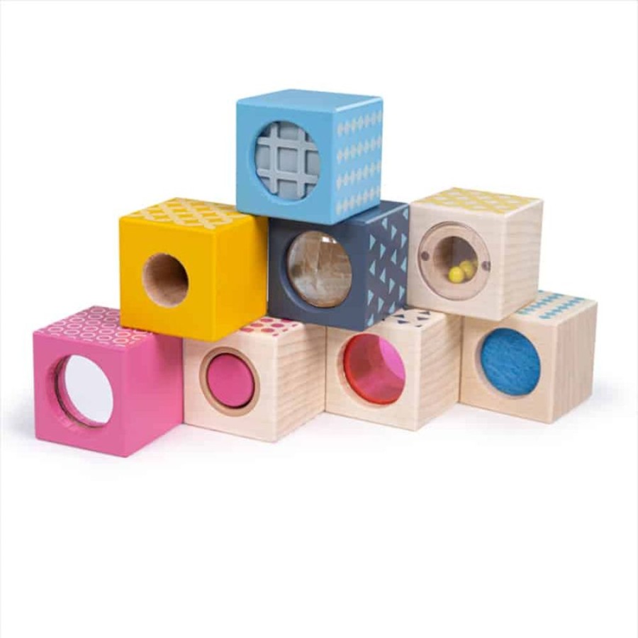 Wooden Toys Little Dreamers | Bigjigs Sensory Blocks Fsc 100%