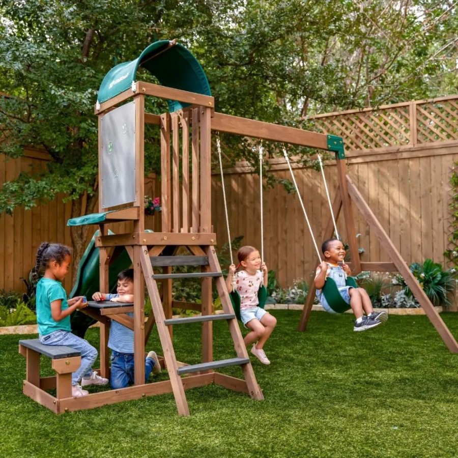 Outdoor Fun Little Dreamers | Kidkraft Wilderness Point Swing Set