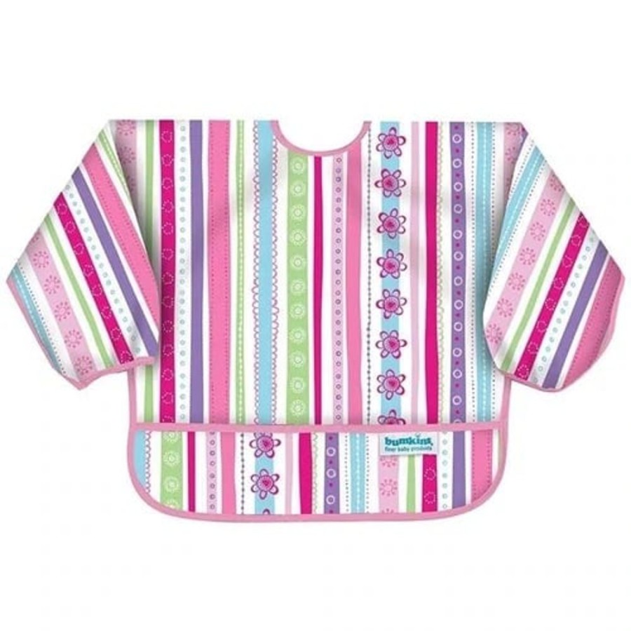 Wooden Toys Little Dreamers | Bumpkins Sleeved Bib Pink Striped