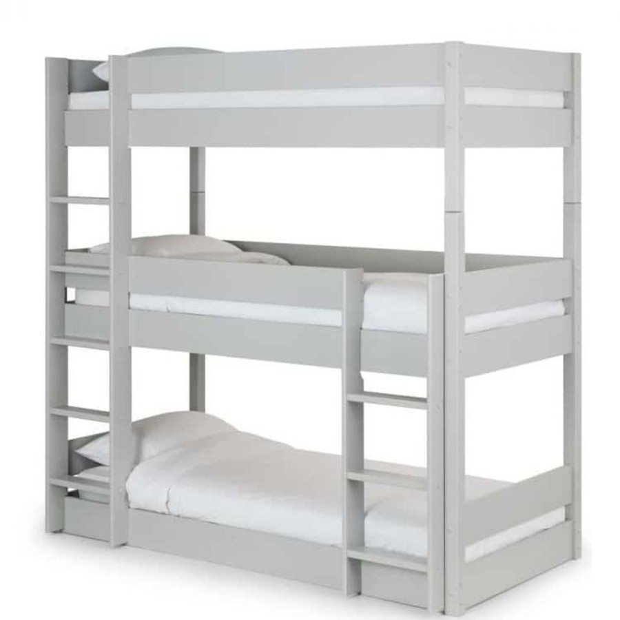 Kids Rooms Little Dreamers | Trio Bunk Bed Dove Grey