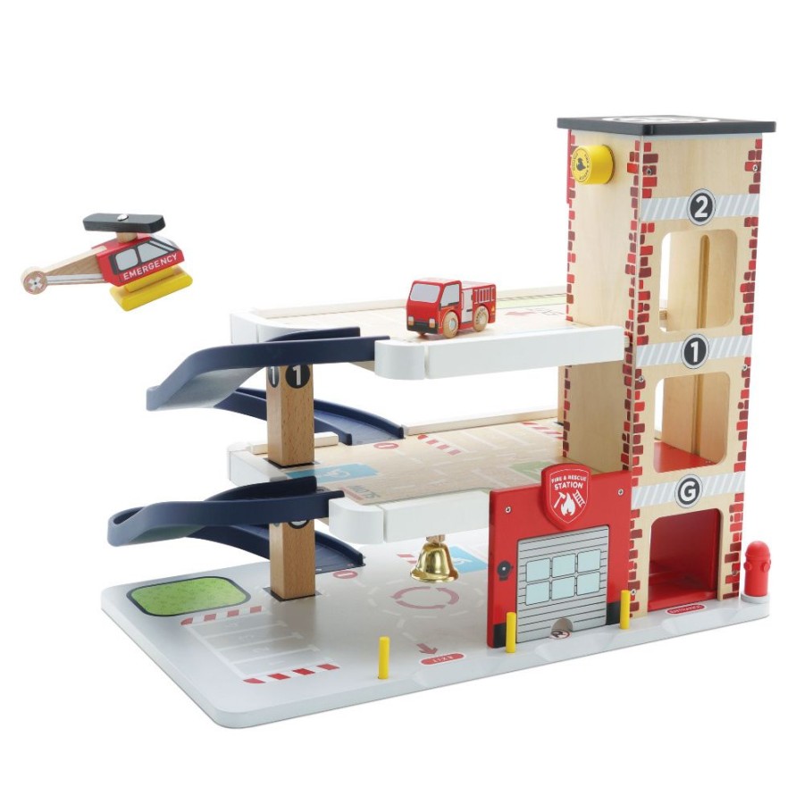 Wooden Toys Little Dreamers | Le Toy Van Fire & Rescue Garage