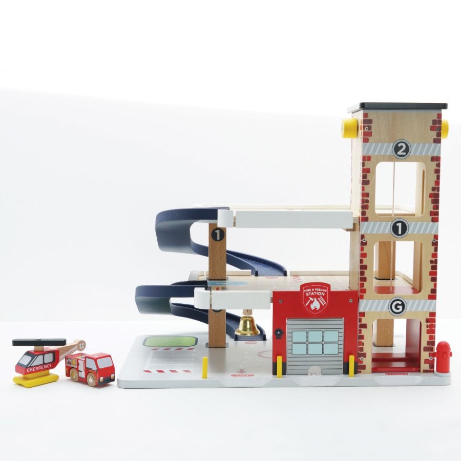 Wooden Toys Little Dreamers | Le Toy Van Fire & Rescue Garage