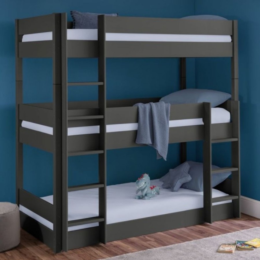 Kids Rooms Little Dreamers | Trio Bunk Bed - Anthracite