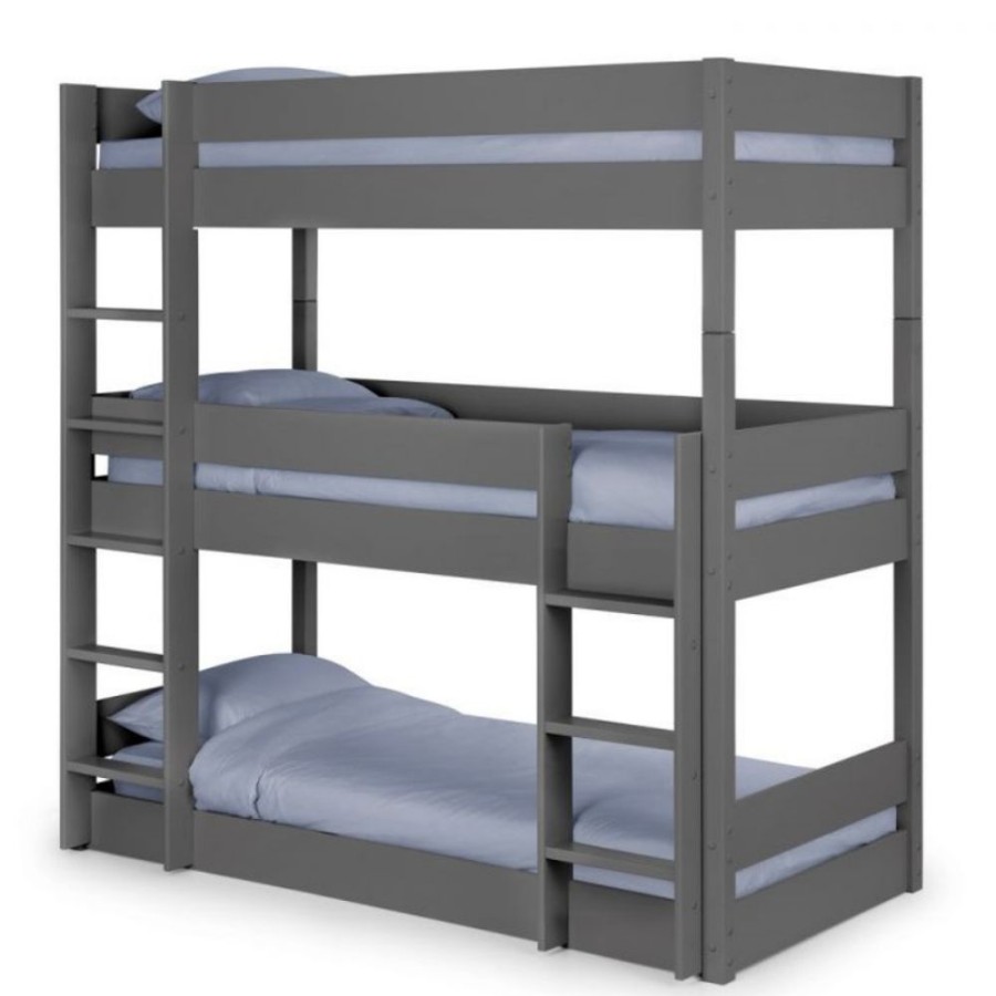 Kids Rooms Little Dreamers | Trio Bunk Bed - Anthracite