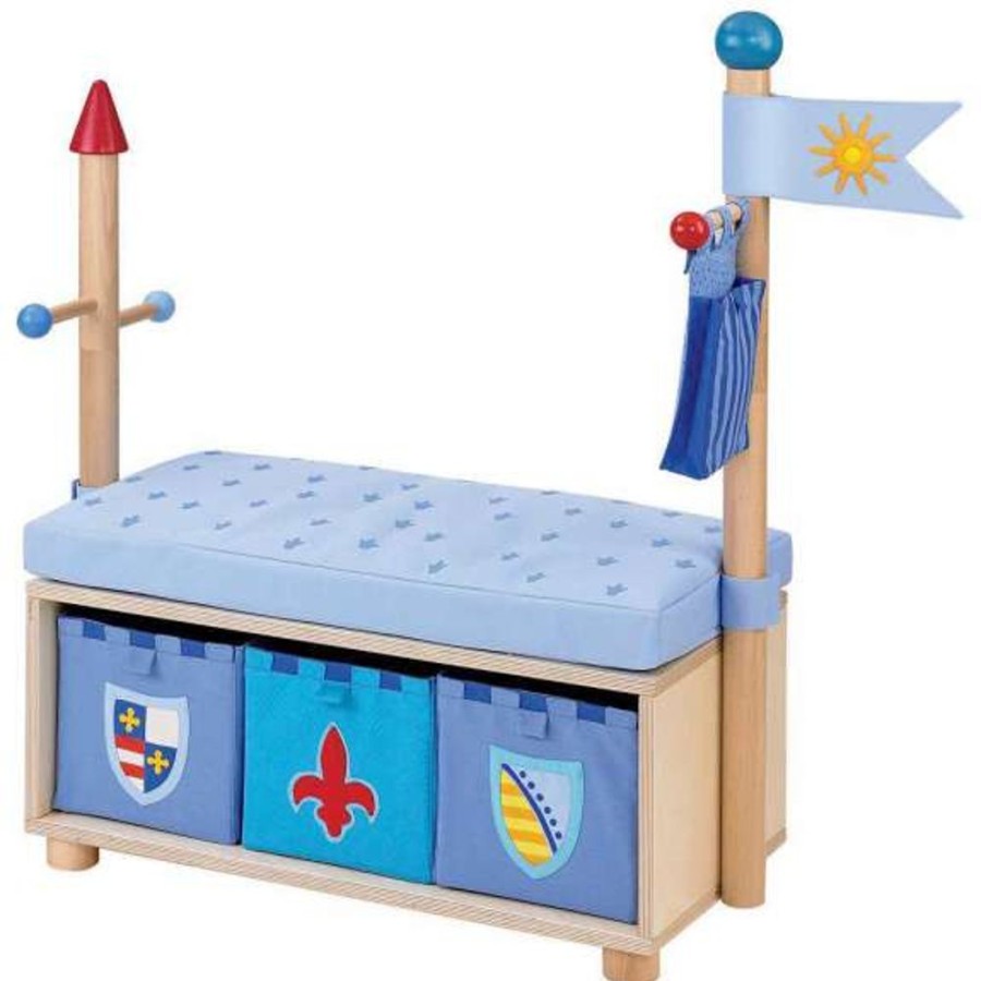 Wooden Toys Little Dreamers | Haba Storage Bench - Knights