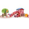 Wooden Toys Little Dreamers | Bigjigs Fire Station Train Set