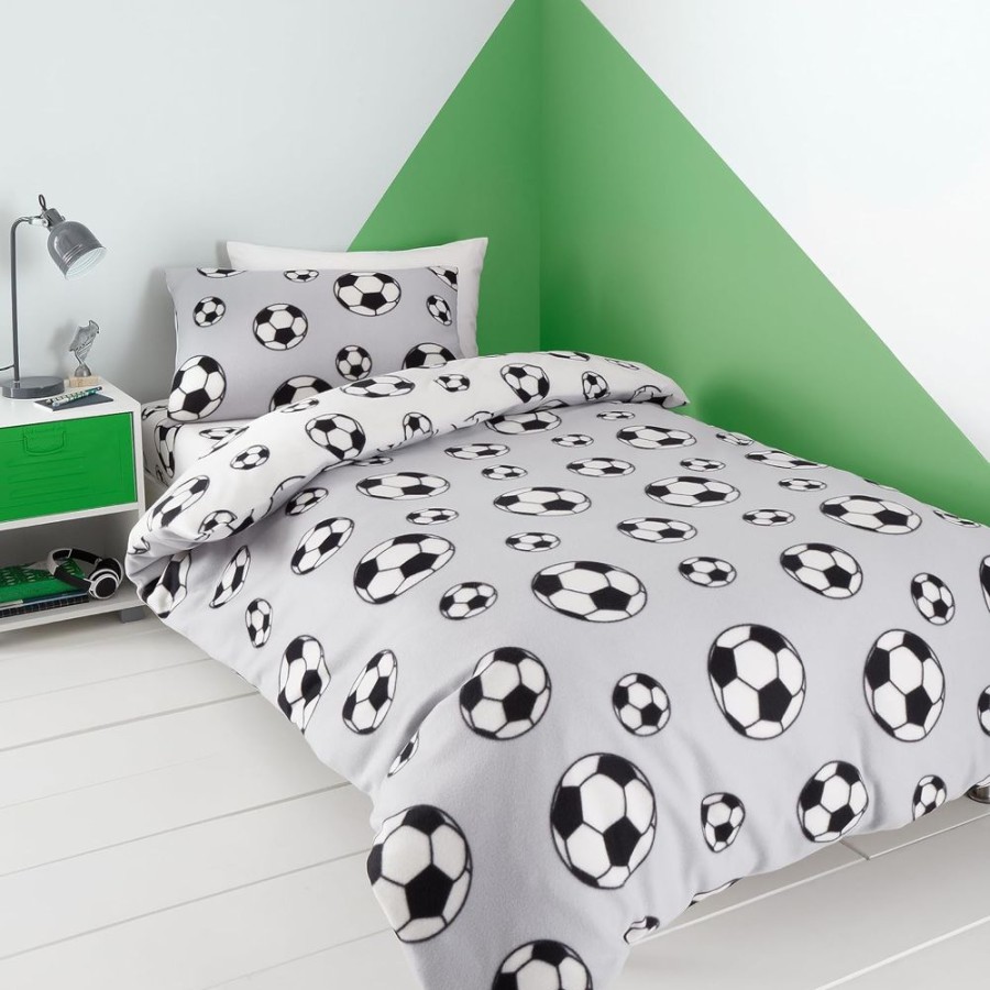 Accessories Little Dreamers | Football Fleece Toddler Duvet Set