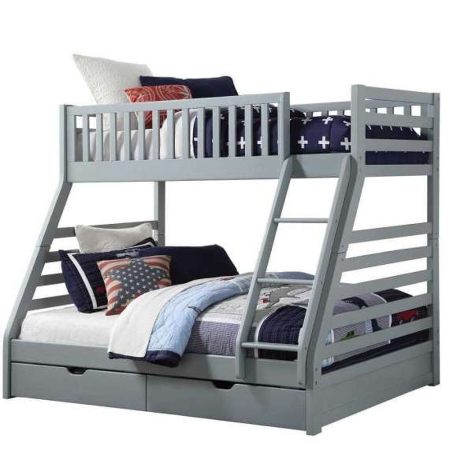 Kids Rooms Little Dreamers | Space Triple Bunk Bed - Grey