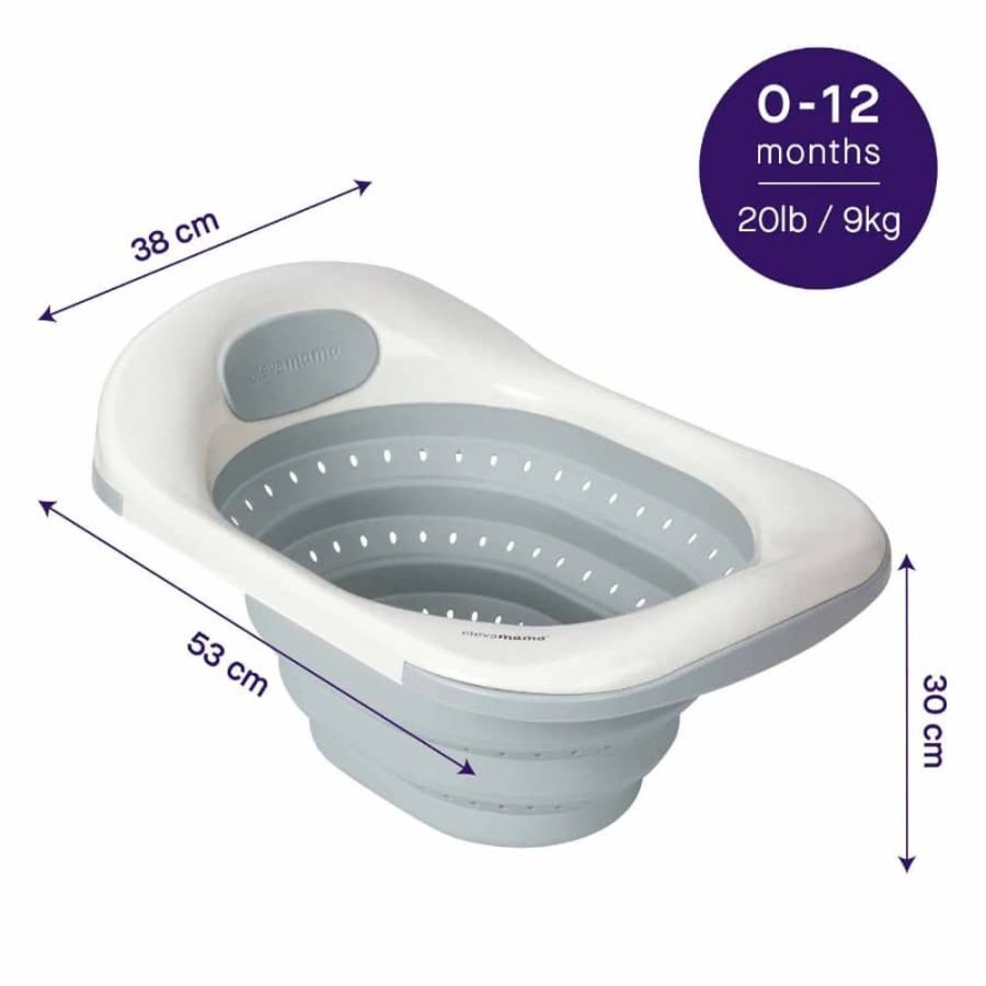 At Home Little Dreamers | Clevamama Clevabath Adjustable Sink Bath - Grey