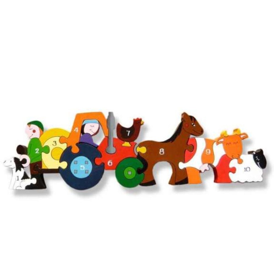 Wooden Toys Little Dreamers | Alphabet Jigsaw Numbers Farm