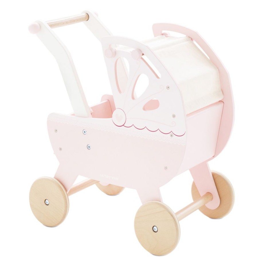 Wooden Toys Little Dreamers | Le Toy Van Sweet Dreams Dolls Pram - Pink