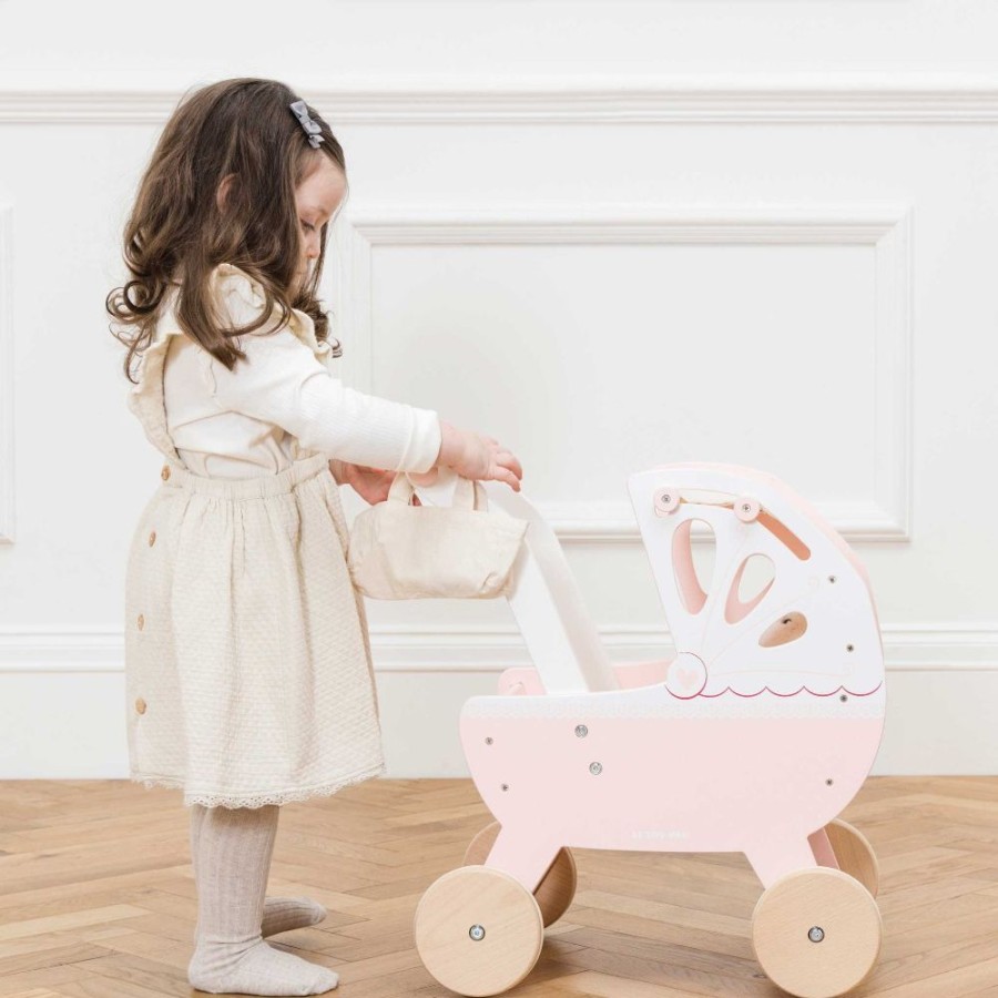 Wooden Toys Little Dreamers | Le Toy Van Sweet Dreams Dolls Pram - Pink