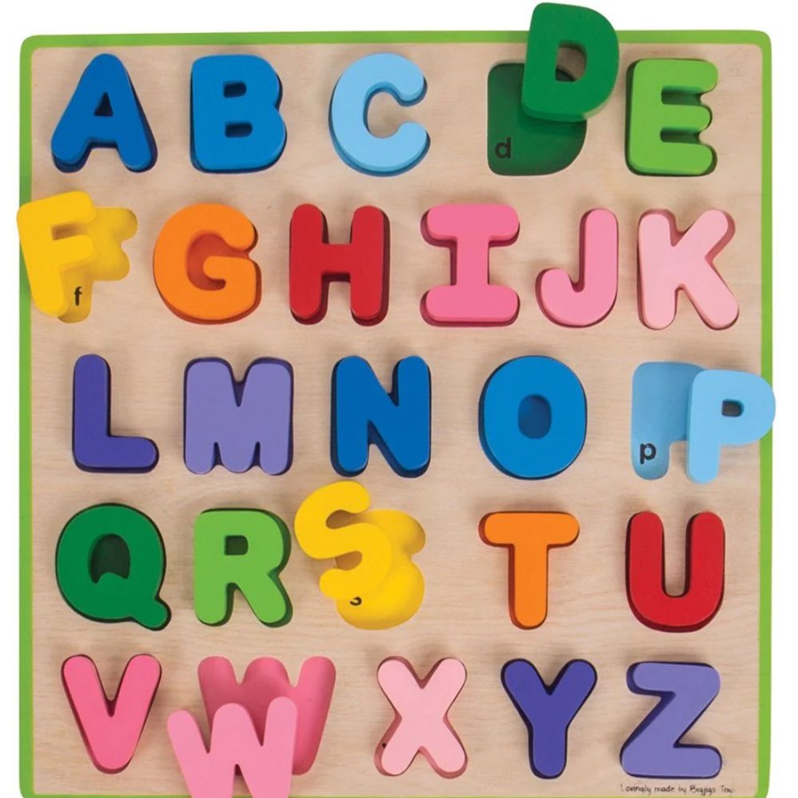 Wooden Toys Little Dreamers | Bigjigs Chunky Alphabet Puzzle Uppercase