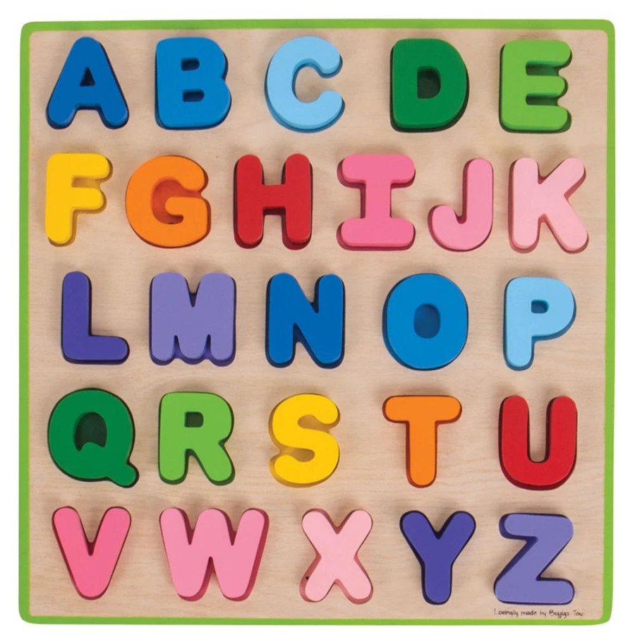 Wooden Toys Little Dreamers | Bigjigs Chunky Alphabet Puzzle Uppercase