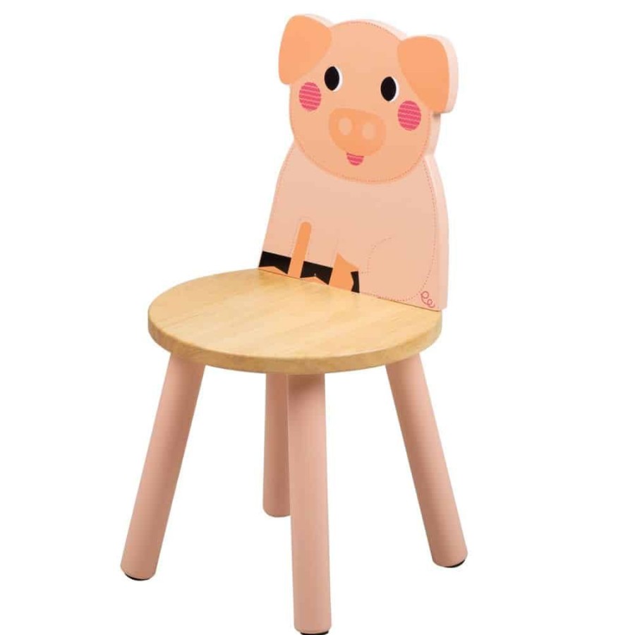 Accessories Little Dreamers | Tidlo Farm Animal Chair - Pig