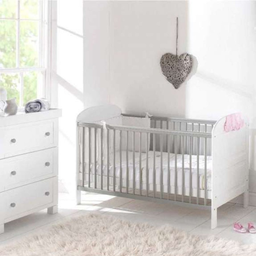 Nursery Little Dreamers | Angelina Cot Bed - White / Grey