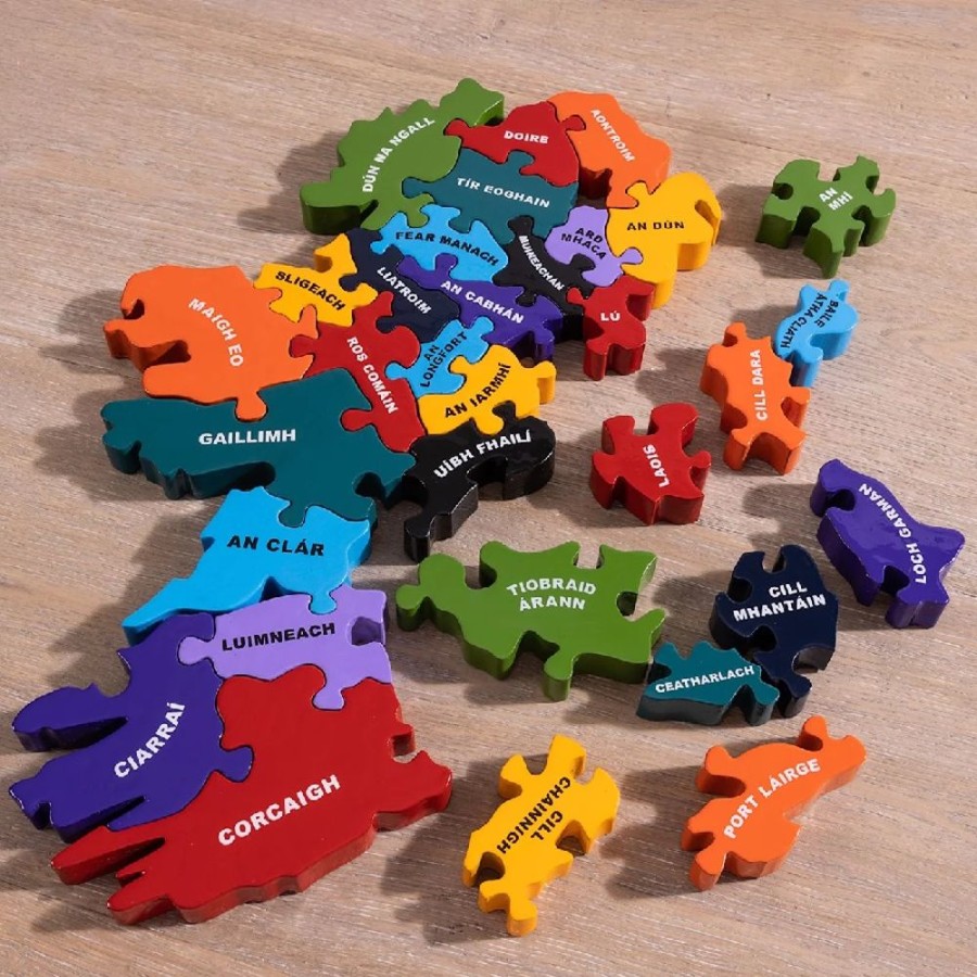 Wooden Toys Little Dreamers | Alphabet Jigsaw Ireland - As Gaeilge