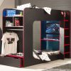 Kids Rooms Little Dreamers | Impact Gaming Bunk - Black / Red