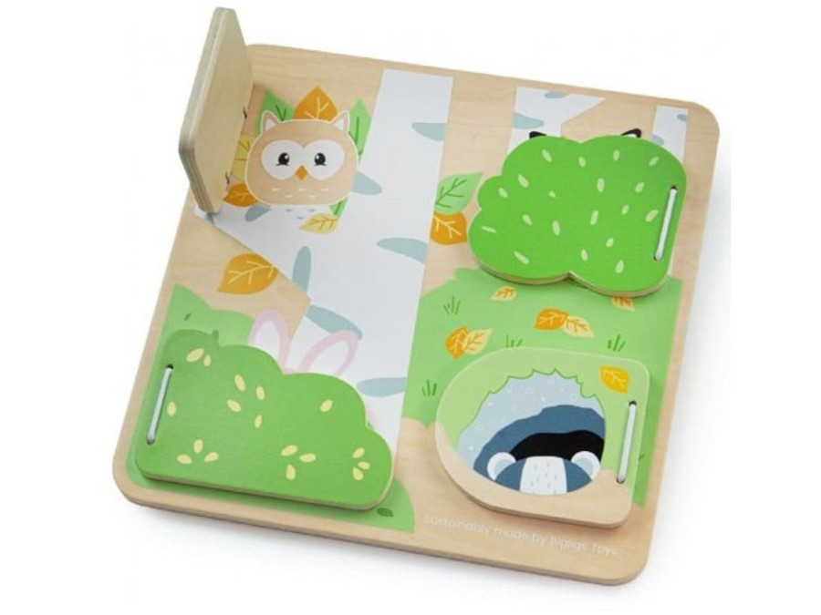 Wooden Toys Little Dreamers | Bigjigs Fsc Hide & Seek Woodland Puzzle