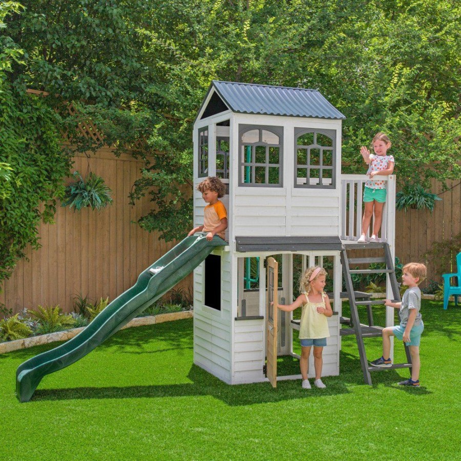 Outdoor Fun Little Dreamers | Kidkraft Woodland View Wooden Playhouse